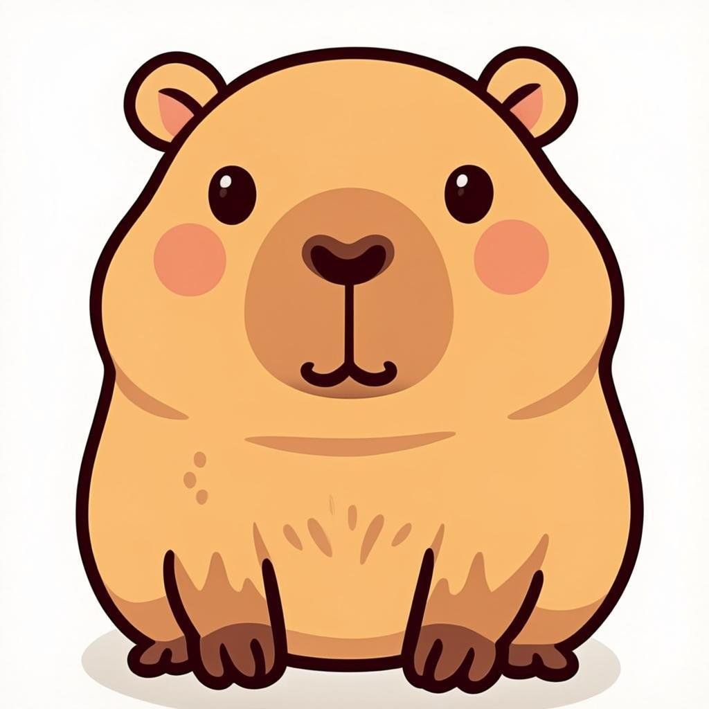 Логотип: мультяшная капибара